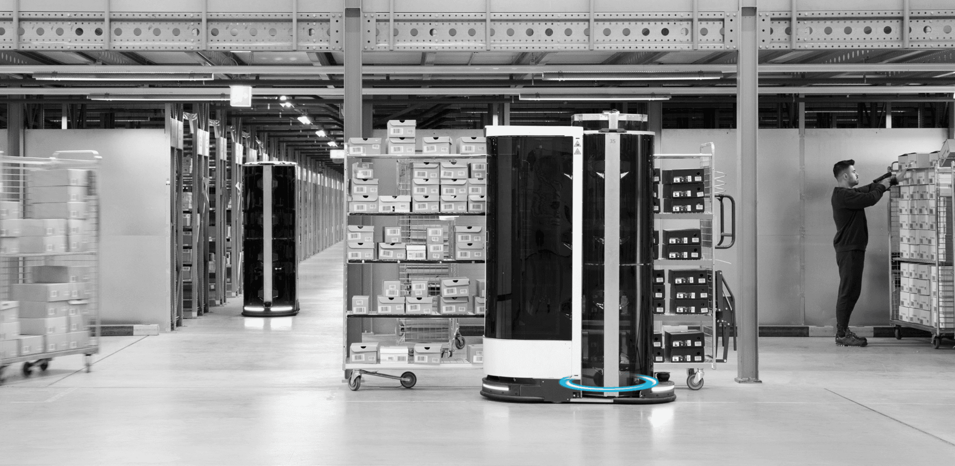 Pick-Roboter mit Wälzlager