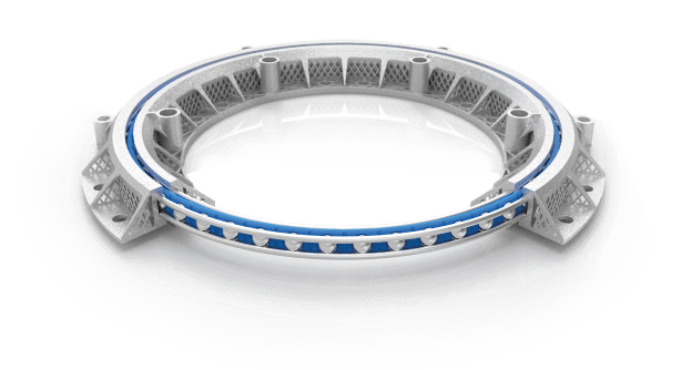 3D-Lager liegend 3D printed Franke lightweight bearing