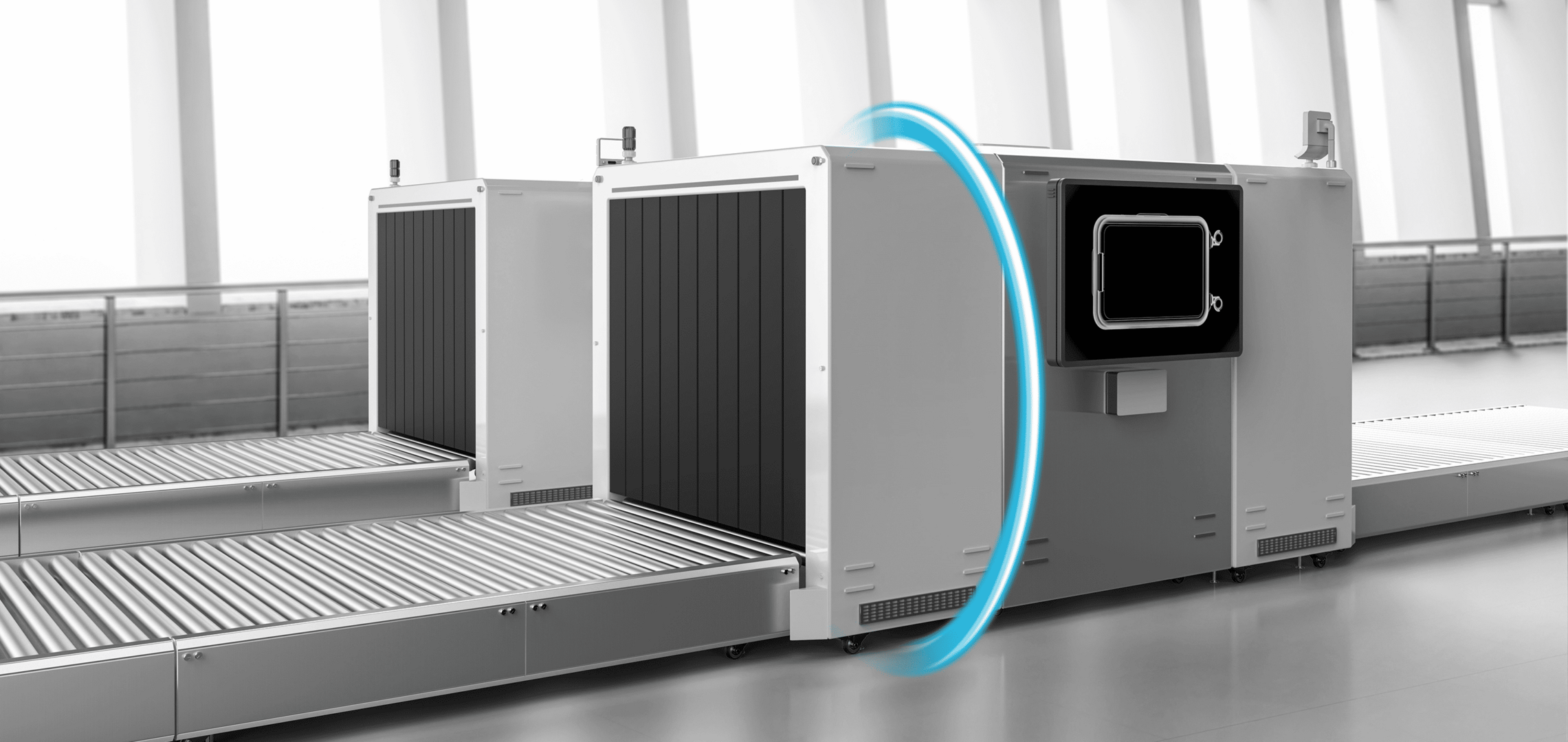 Gepäckscanner mit Wälzlager