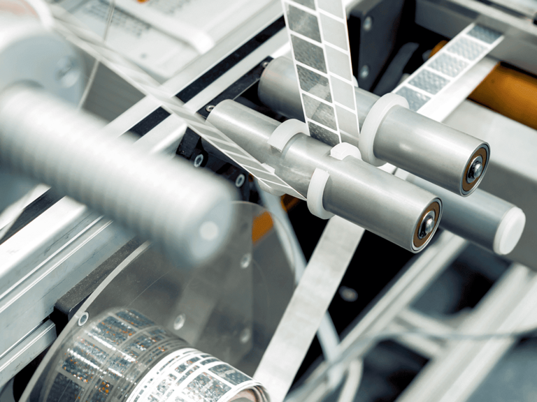 Linearschienen in Etikettiermaschine